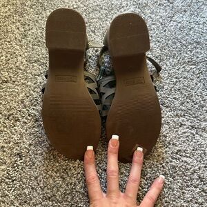 Olive green sandals size 5.5